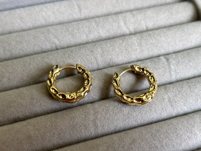 Textured Hoop Huggies
