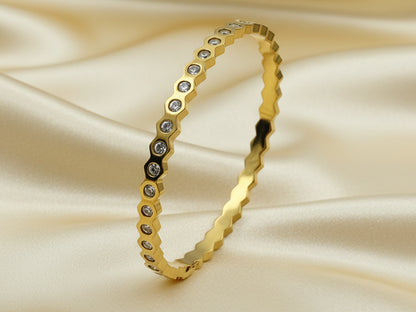 Hexa Studded Bangle