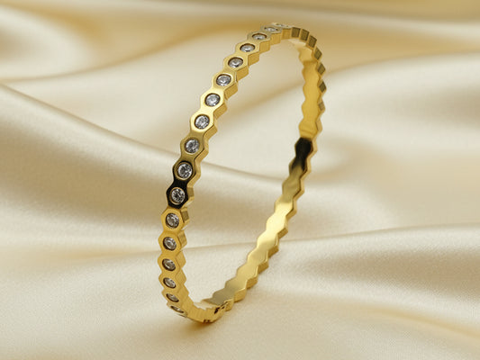 Hexa Studded Bangle