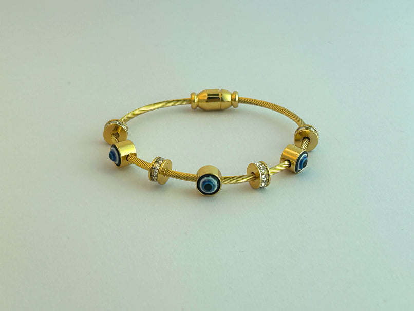 Classic Evil Eye Thin Bangle