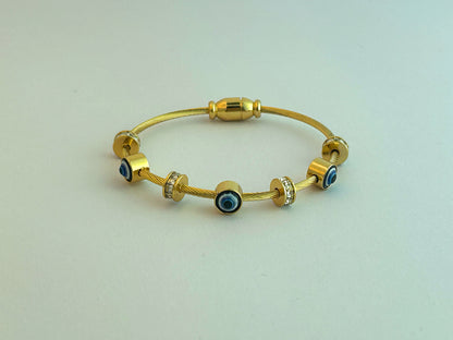 Classic Evil Eye Thin Bangle