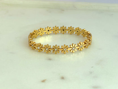 Floret Thin Wrist Bangle