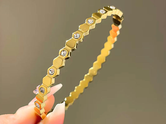 Hexa Thin Wrist Studded Bangle