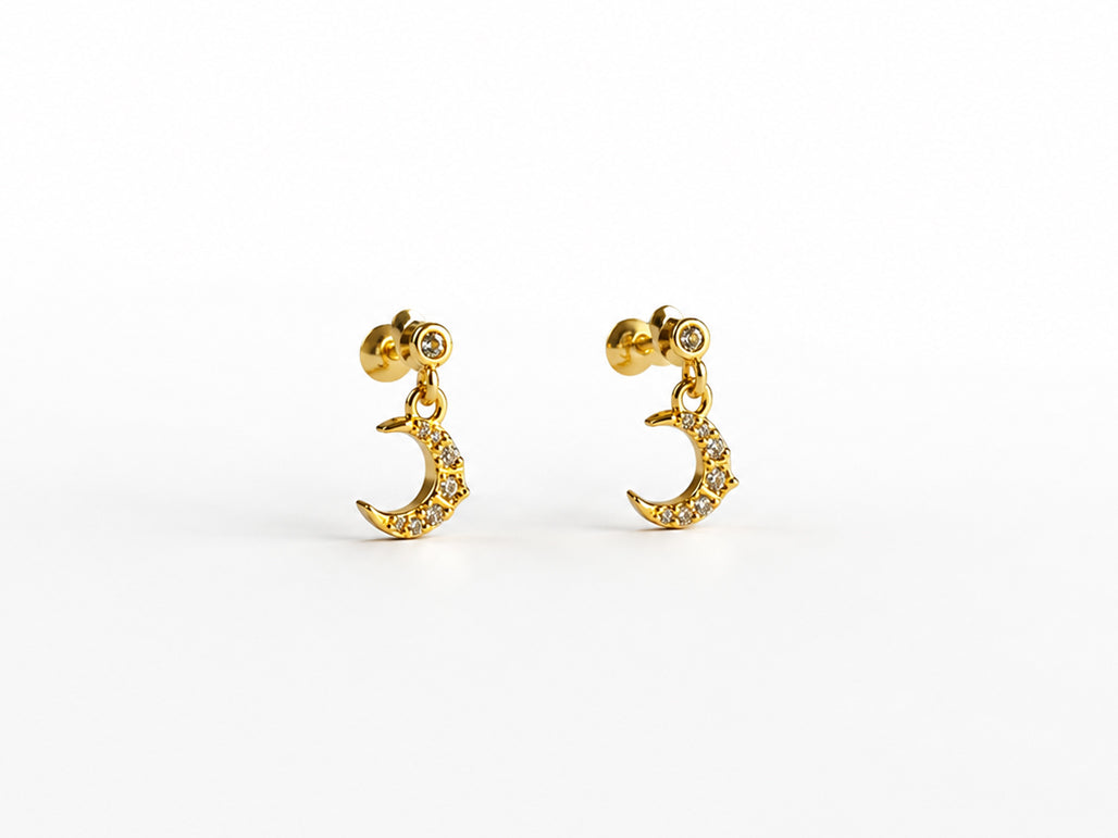 Lunara Studs  (Round Backs)