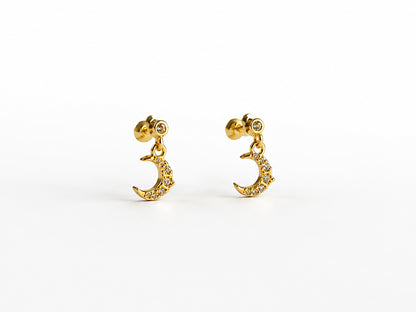 Lunara Studs  (Round Backs)