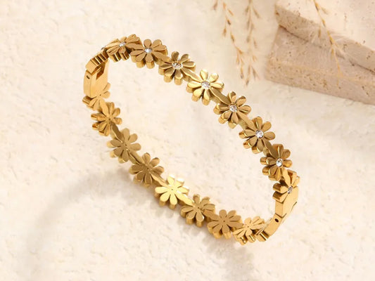 Floret Thin Wrist Bangle