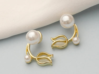 White Tulip Studs